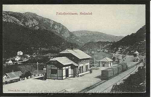 Heskestad stasjon. Åpnings tog 